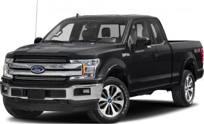 Black 2018 pickup truck front-side view with chrome grille and 4x4 badge