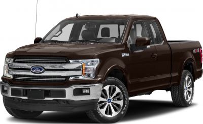 Pickup pickup with chrome grille and alloy wheels, front-side view