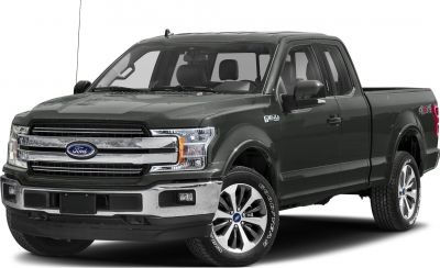 Front grille and extended cab side view of a pickup truck