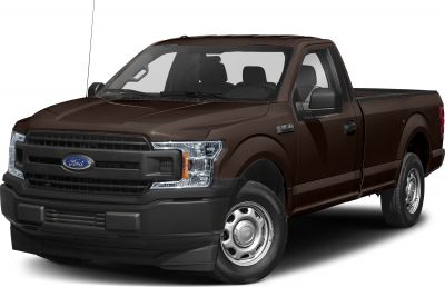 Front side view of pickup with black grille and single cab