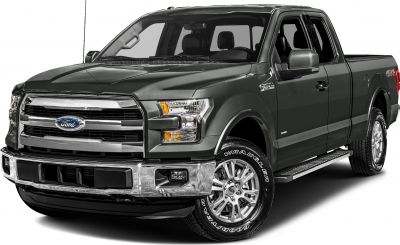 Front and side view of a pickup with chrome grille and alloy wheels