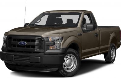 Regular cab pickup with black grille and steel wheels