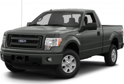 black grille, single cab body, off-road tires