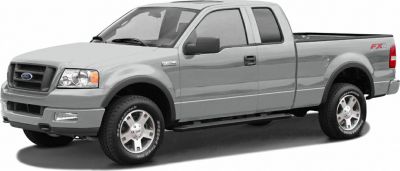 Extended cab gray pickup truck with FX4 off-road edition and side steps