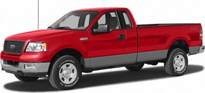 Red pickup truck with regular cab and extended bed