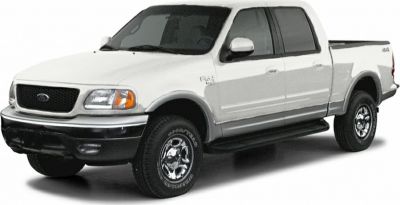 White extended cab pickup truck with chrome wheels and black accents