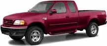 Red extended cab pickup with alloy wheels