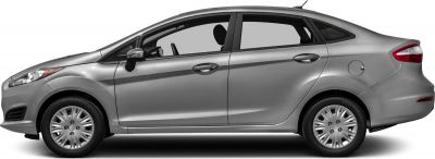 Compact sedan with aerodynamic design and alloy wheels side profile