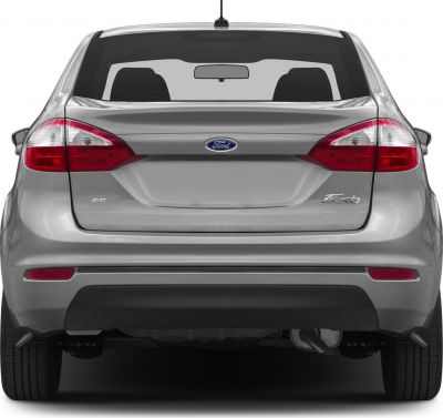 Rear view showing taillights, rear window, and bumper design