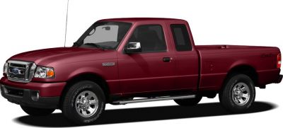 Red extended pickup truck with super cab and chrome wheels