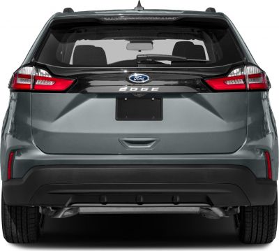 Rear view highlighting SUV taillights and rear windshield wiper