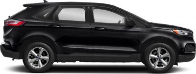 Side profile of a black SUV with alloy wheels and sporty design