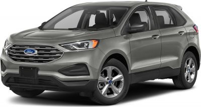 Front side view of SUV featuring modern grille and alloy wheels
