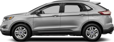 Side profile of a silver SUV with alloy wheels