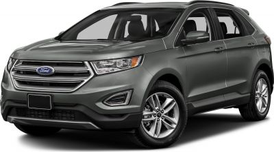 Front and side view of SUV with chrome grille and alloy wheels