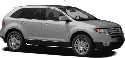 Side profile of 2007 edition SUV with chrome wheels and body trim
