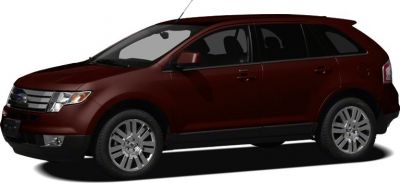 Side view of SUV with alloy wheels in dark color