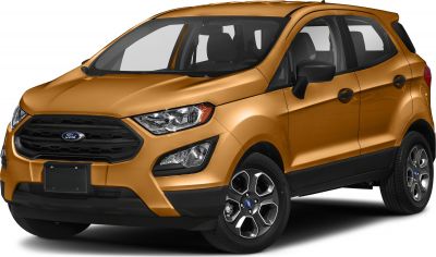 Front view of compact SUV with distinct grille and alloy wheels