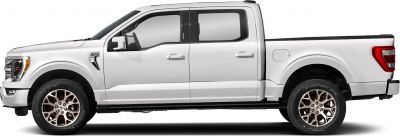 Side profile of pickup truck with regular cab and long cargo box.
