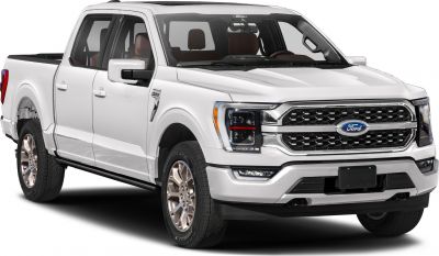 Front and side view of a heavy-duty pickup with updated grille and headlights