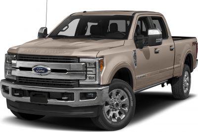 Heavy-duty pickup truck with crew cab, short box, chrome grille, and large wheels