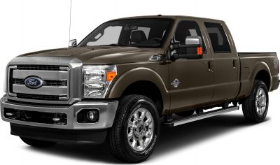 Front and side view of a crew cab short box pickup truck with detailed grill and wheels