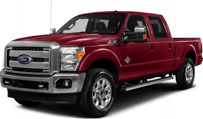 Front three-quarter view of a heavy-duty pickup truck with crew cab and short box.
