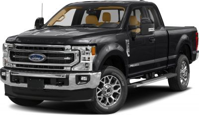 Front three-quarter view of pickup with chrome grille and side steps