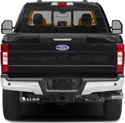 Rear tailgate and bumper of a heavy-duty pickup truck