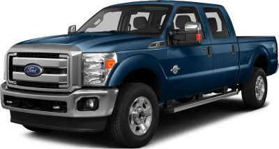 Front view of heavy-duty pickup with prominent grille and headlights
