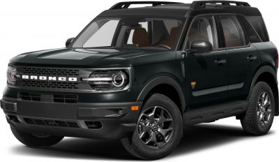 Front view with LED ring headlights and bold black grille