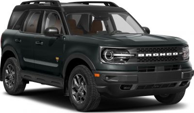 Front and side view of an SUV with LED headlights and rugged design