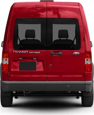 Rear view with split rear doors and dual windshield wipers