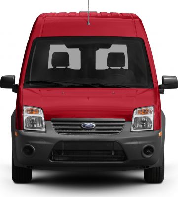 Facelift van front view with dual rectangular headlights and large windshield