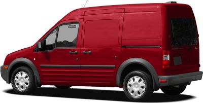 Side view of crew van with panel doors and compact design