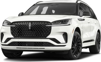 SUV front grille and LED headlights close-up