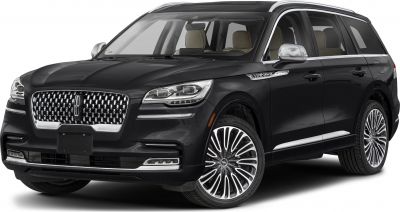 Black luxury SUV with chrome grille and multi-spoke alloy wheels