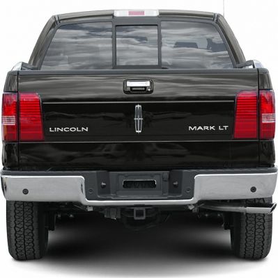 Rear view of pickup truck with tailgate and taillights