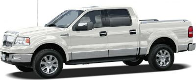 Luxury pickup truck with crew cab and chrome accents