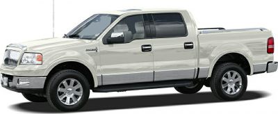 Side profile of a four-door luxury pickup truck with chrome wheels