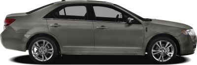 Luxury sedan side view with chrome alloy wheels and sunroof