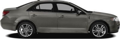 Side profile of sedan with alloy wheels and sleek body