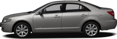 Side view of a four-door sedan with alloy wheels and sleek design