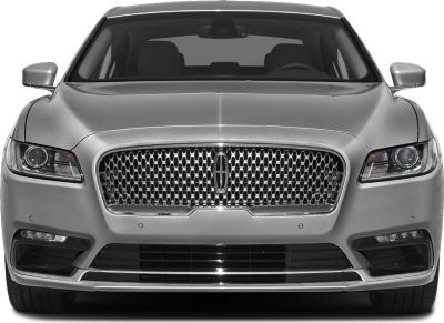 Distinctive mesh grille and modern LED headlights at front view