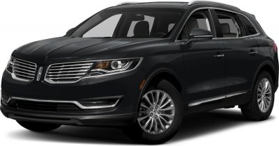 Front grille and LED headlights of a luxury SUV