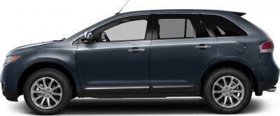 Side profile of a luxury SUV with multi-spoke alloy wheels and sleek design lines