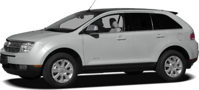 Side profile of mid-size SUV with chrome wheels and tinted windows