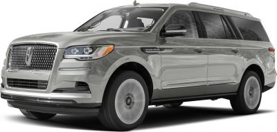 Luxury full-size SUV with large chrome grille and LED headlights