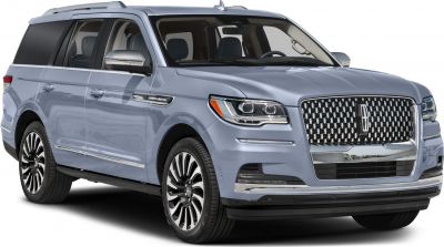 Luxury SUV front with distinctive grille and LED headlights