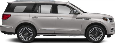 Side profile of luxury SUV with distinctive alloy wheels and chrome trim